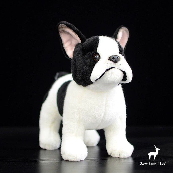 French Bulldog Dog Black & White Puppy Plushie Toy
