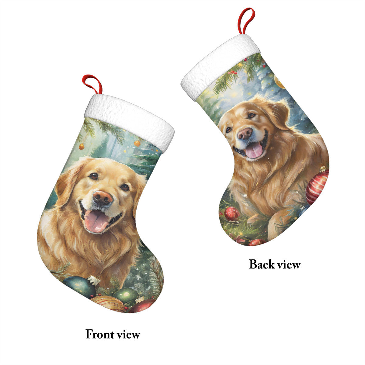 Golden Retriever Christmas Stockings