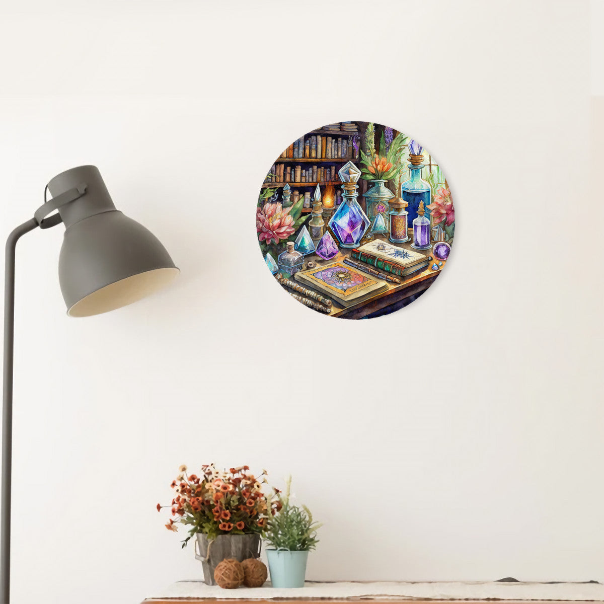Apothecary Round Steel Metal Wall Art Decor