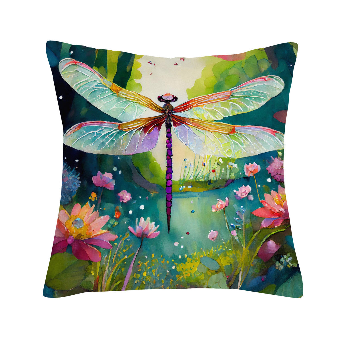 Woodland Dragonfly Cushion Cover