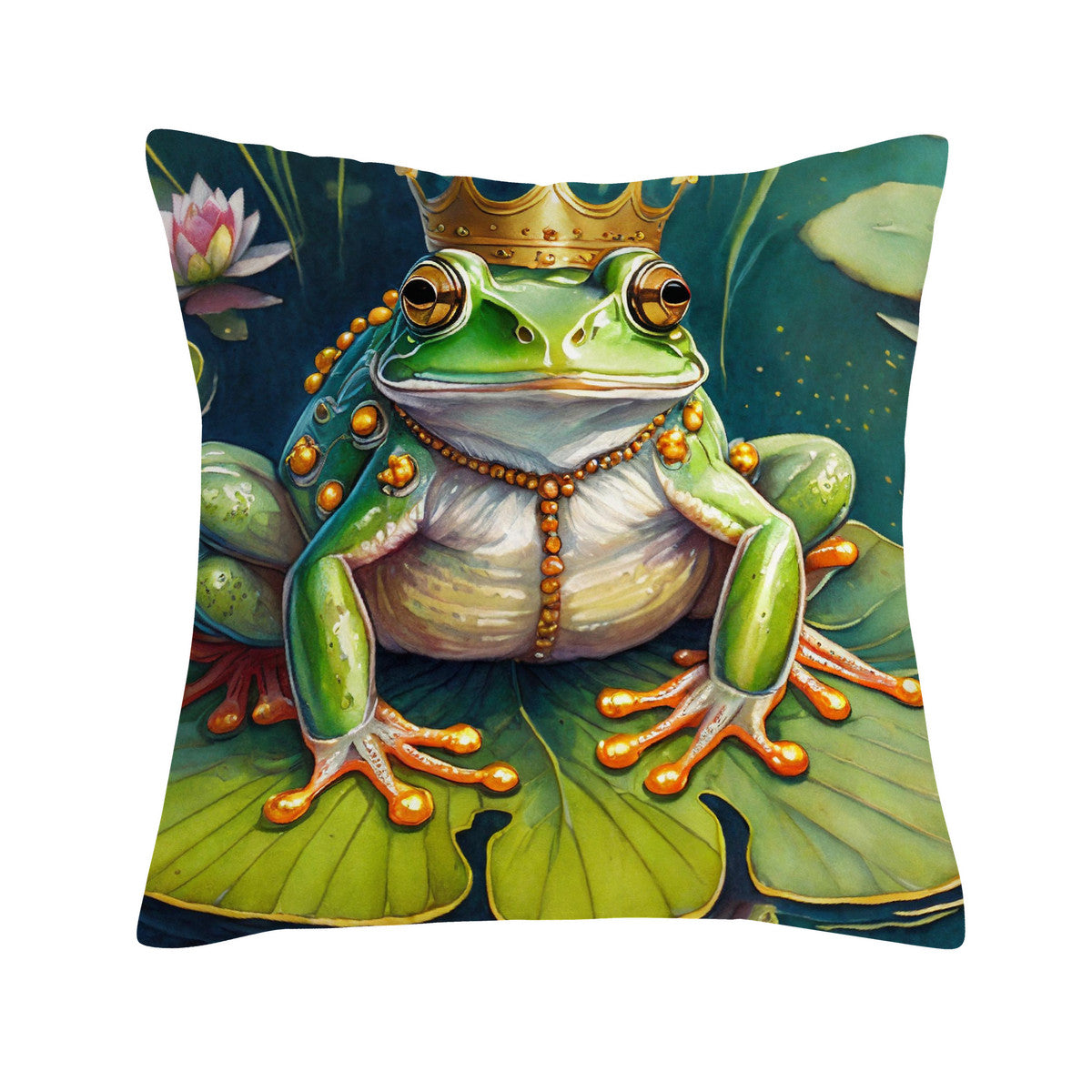The Crowned Frog Prince Cushion Cover