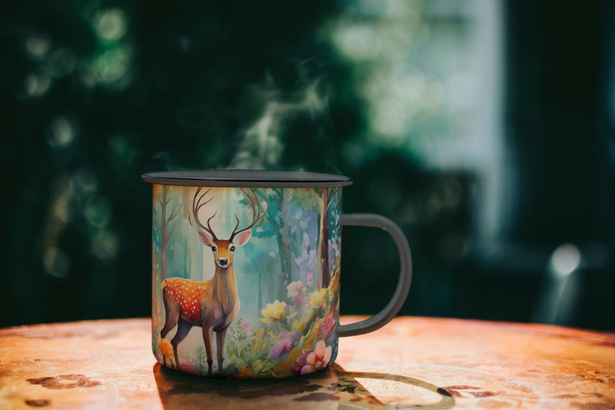 Woodland Deer Enamel Mug