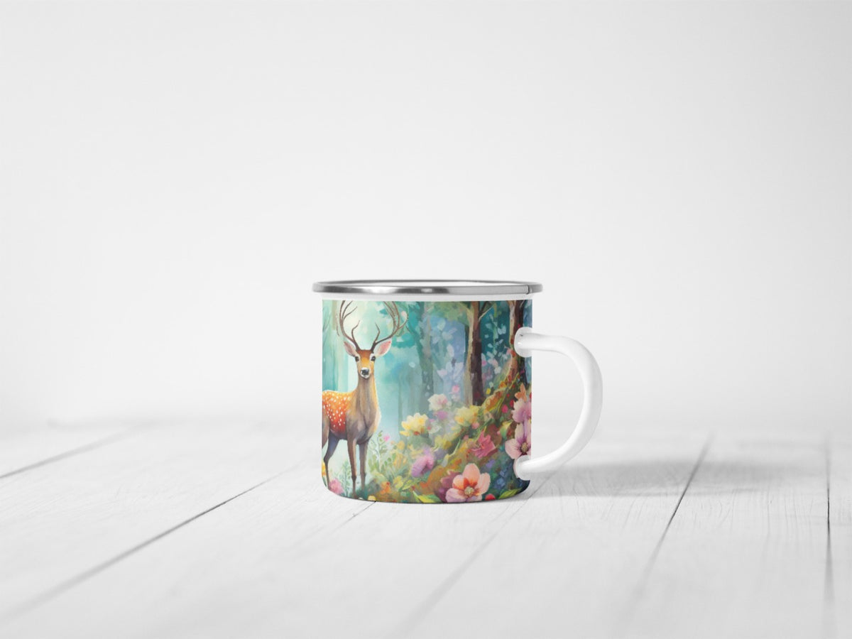 Woodland Deer Enamel Mug
