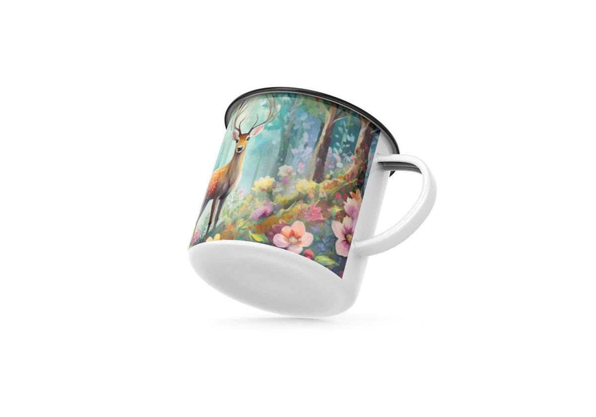 Woodland Deer Enamel Mug