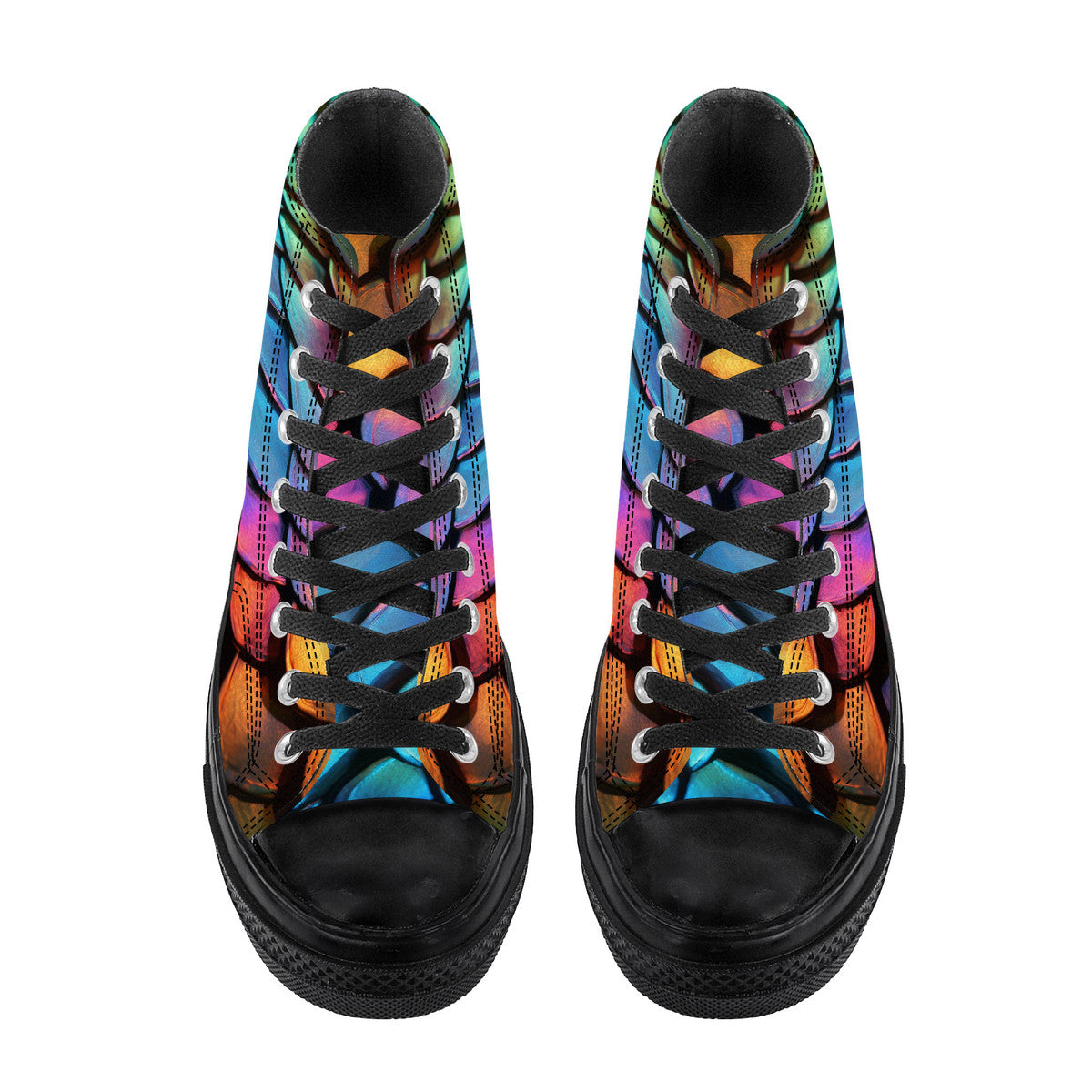 Call of the Dragon High Top Canvas Shoes - Black