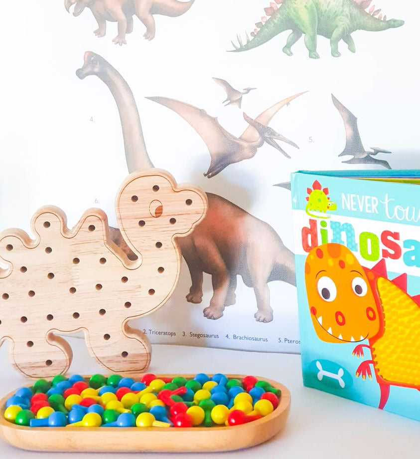 Little Pegs Dinosaur Peg Boards Australian Early Educational Toys