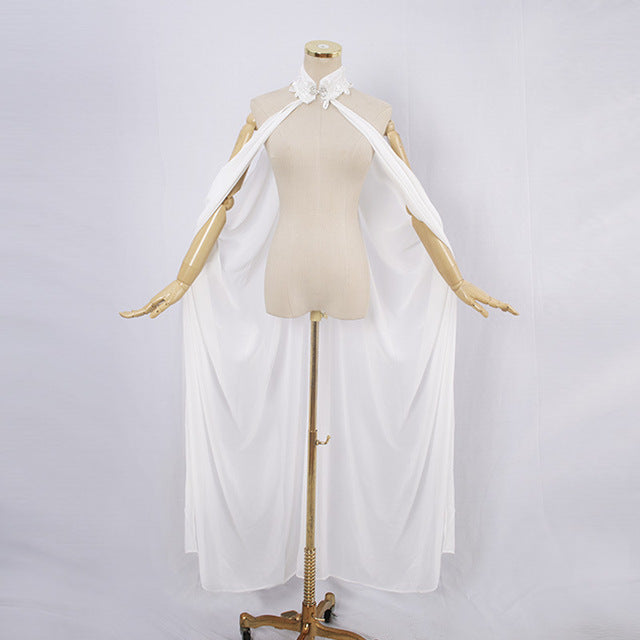 Fairy Elf Cape Elven Queen Princess Collared Cloak Medieval Cosplay Costume