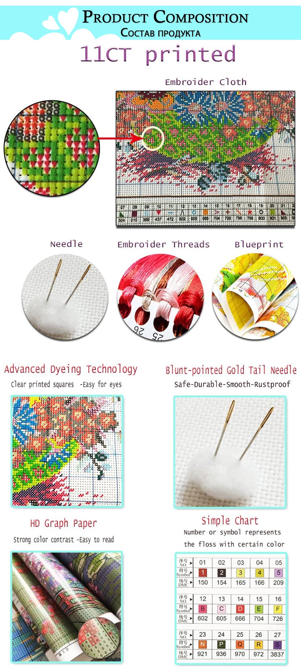 Misty Mountain DIY Cross Stitch Kits