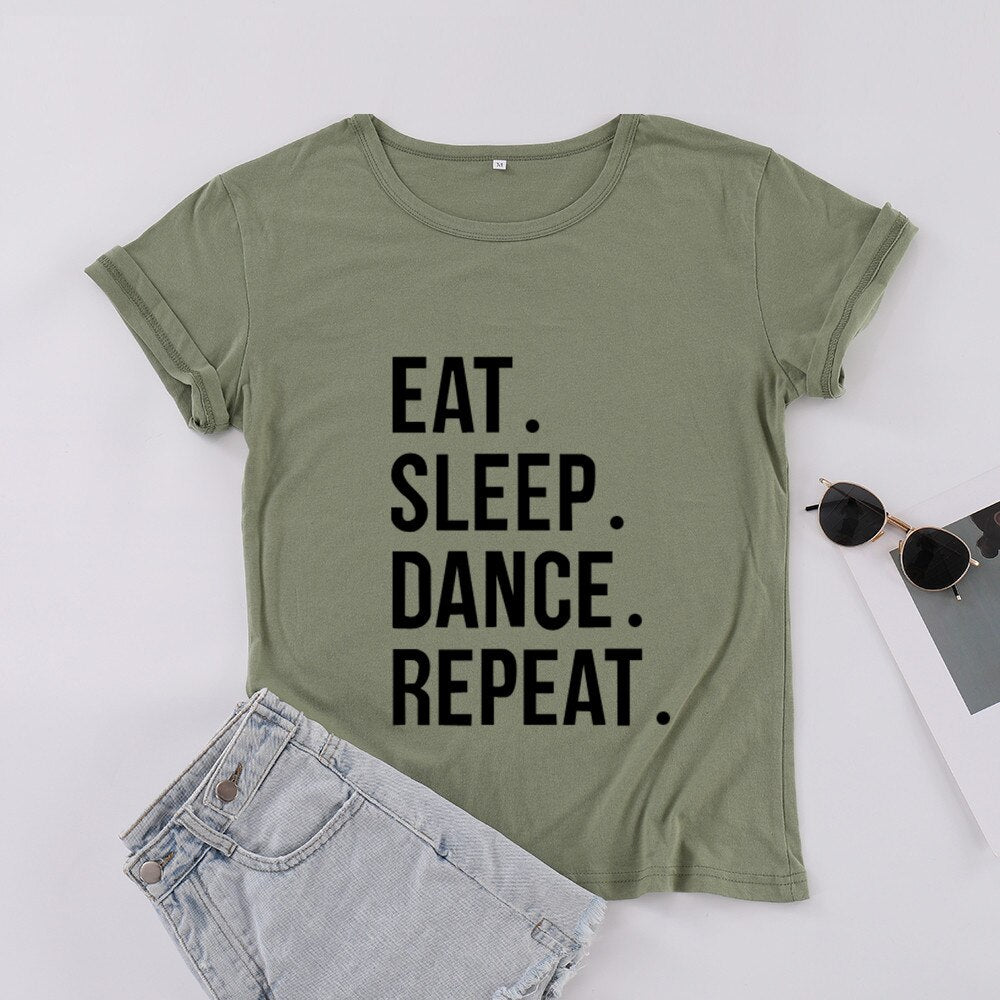 Eat Sleep Dance Repeat Cotton T-shirt