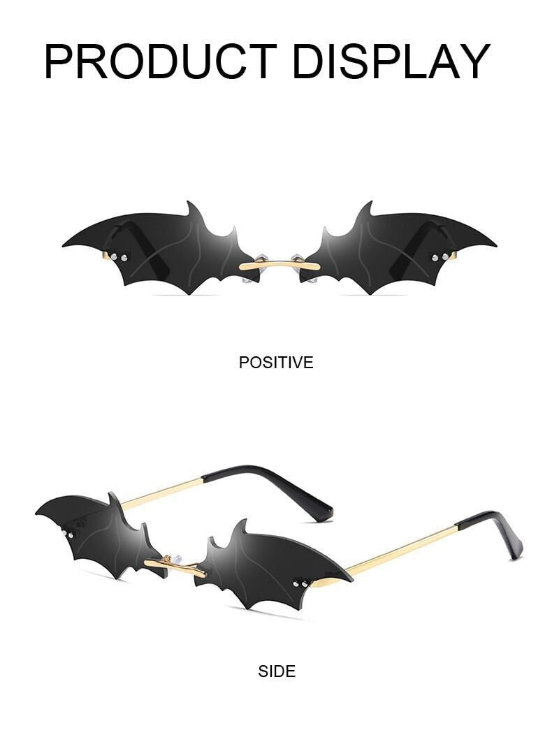 Rimless Batwing Sunglasses