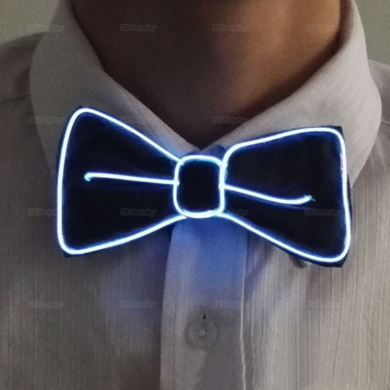 LED Light Up Jazz Hat and Ties Glow Neon Party Costumes
