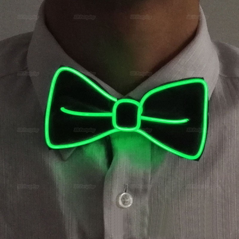 LED Light Up Jazz Hat and Ties Glow Neon Party Costumes