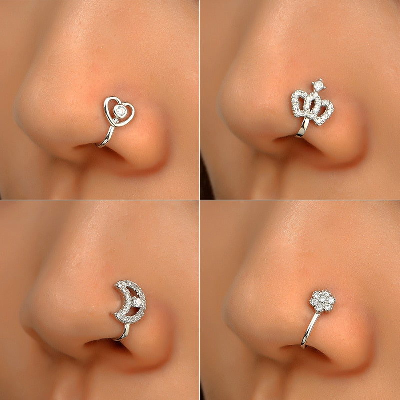 Nose Cuff 1PCS Stainless Steel Non Piercing Nose Ring