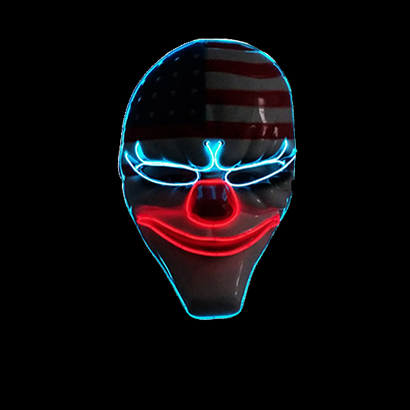 Glowing Cosplay LED Joker Masks