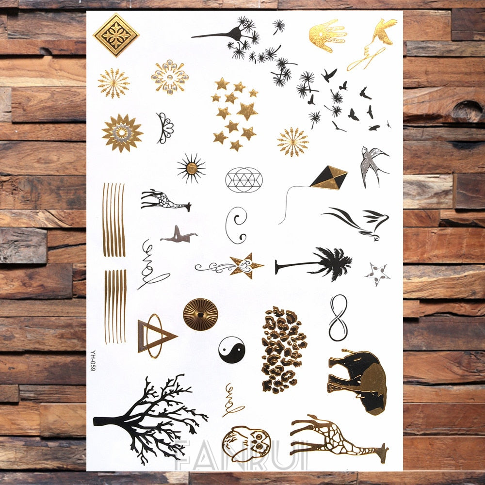 Gold Temporary Tattoos