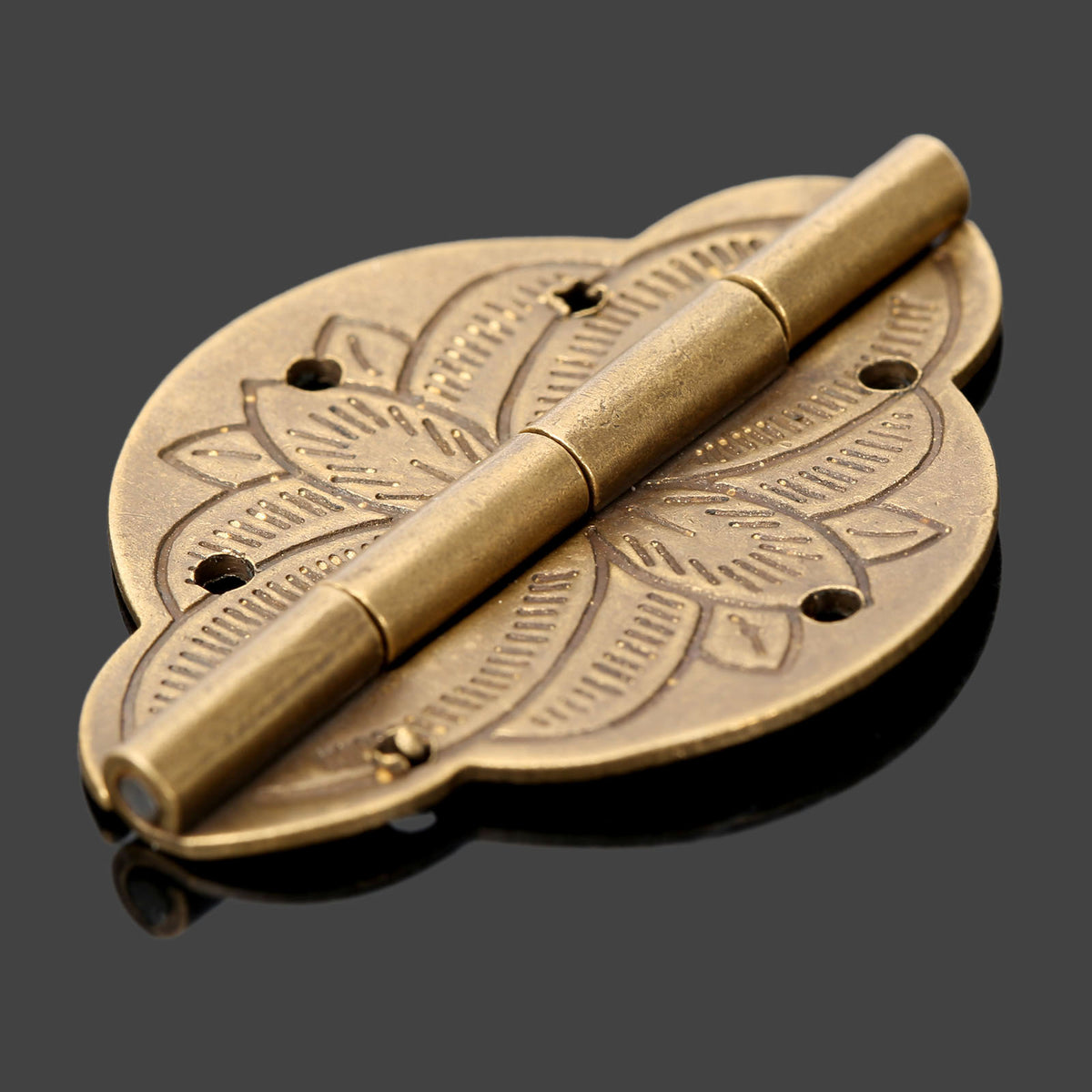 2Pcs Brass Hinges Cabinet Cupboard Door Treasure Box Decorative Hinges