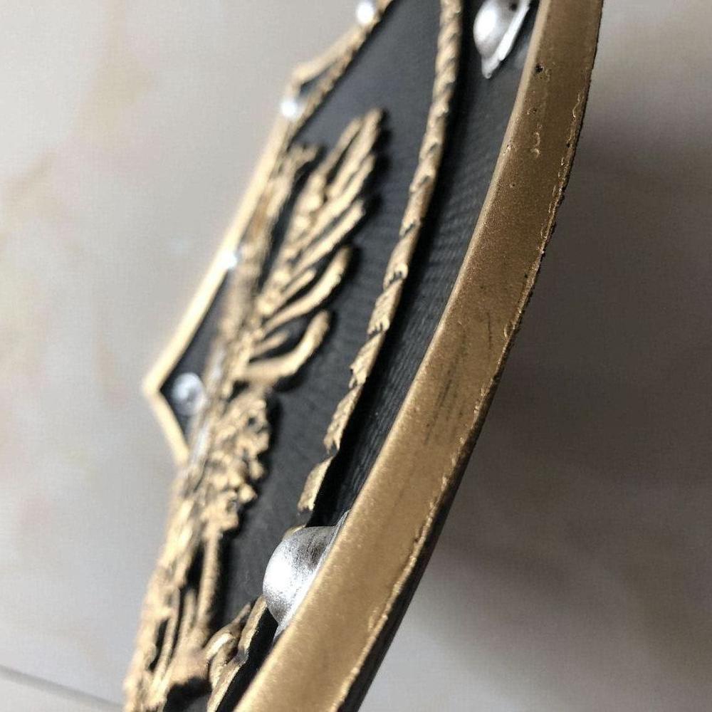 Royal Double Eagle Crown Knight Glory Shield PU Cosplay Prop