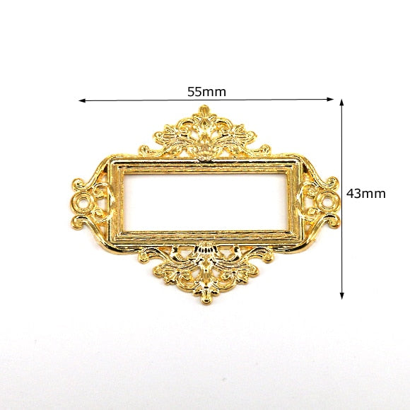 5pcs Antique Medicine Drawer Cabinet Label Frame Card Holders
