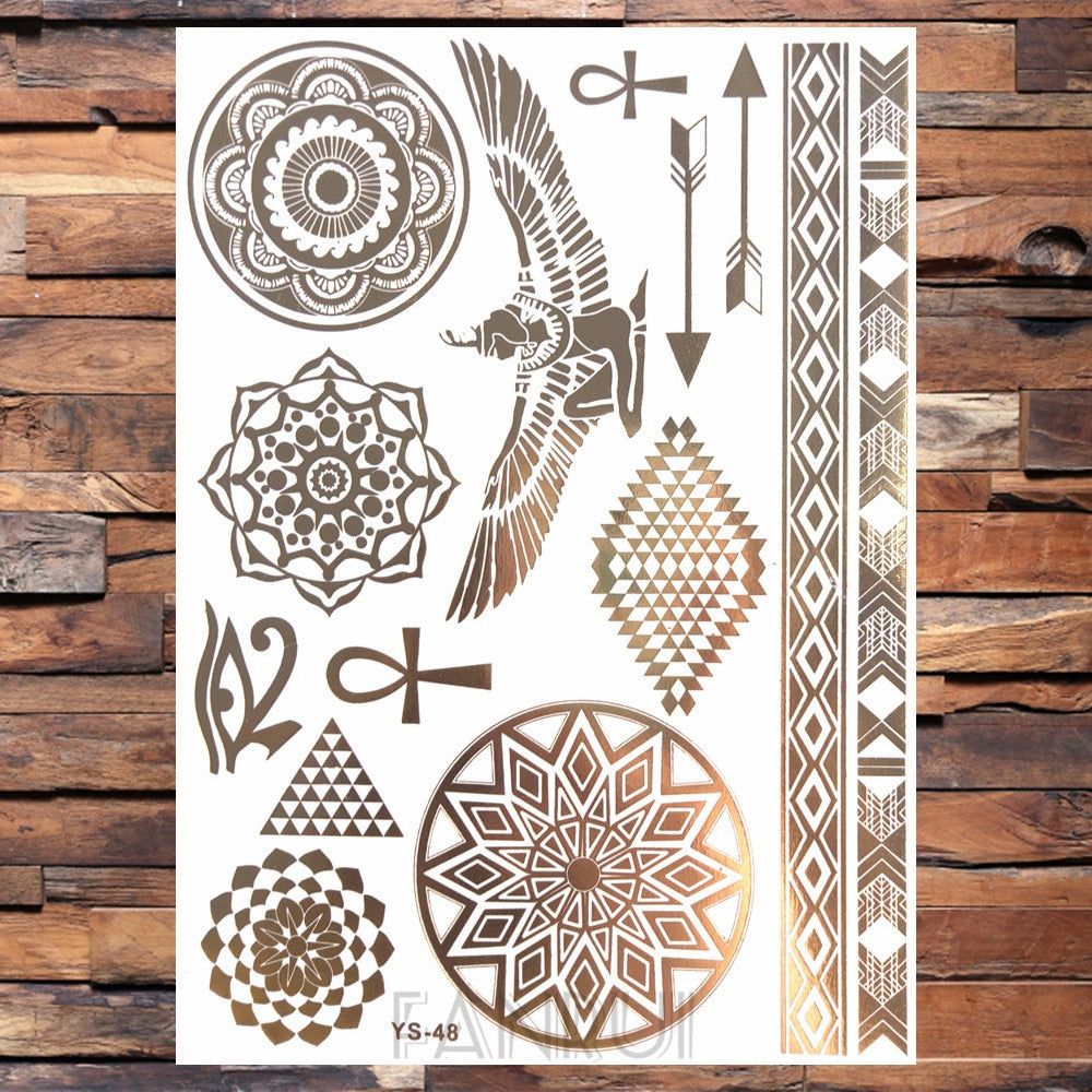 Gold Temporary Tattoos