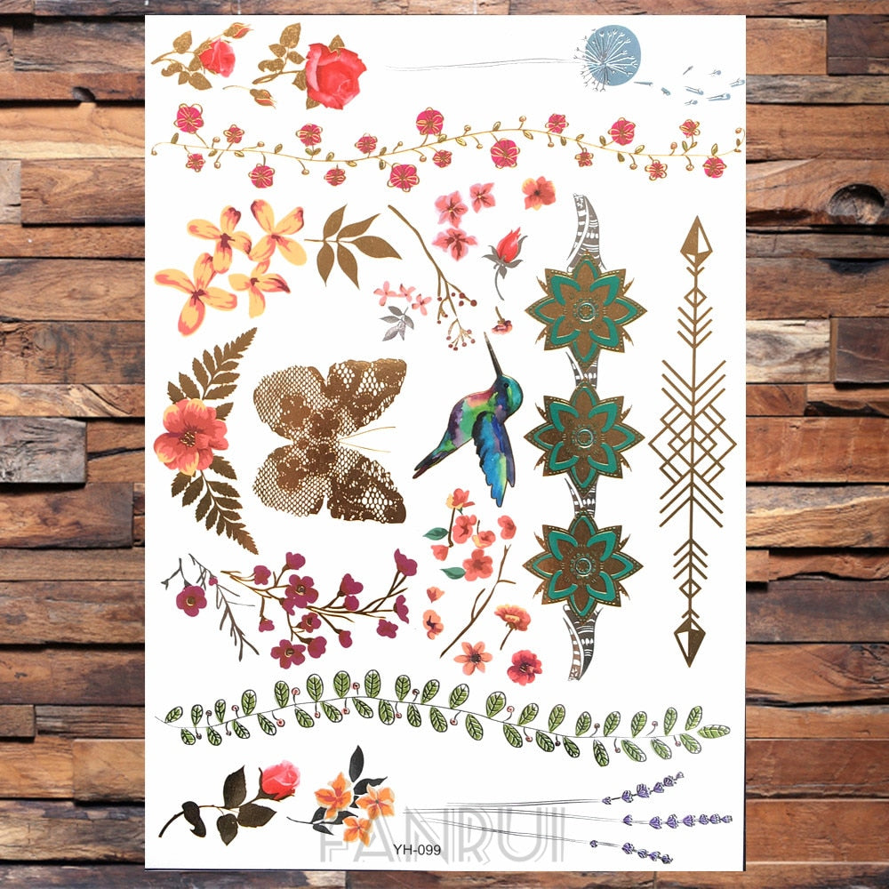 Gold Temporary Tattoos