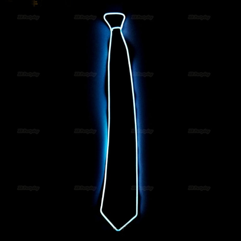 LED Light Up Jazz Hat and Ties Glow Neon Party Costumes