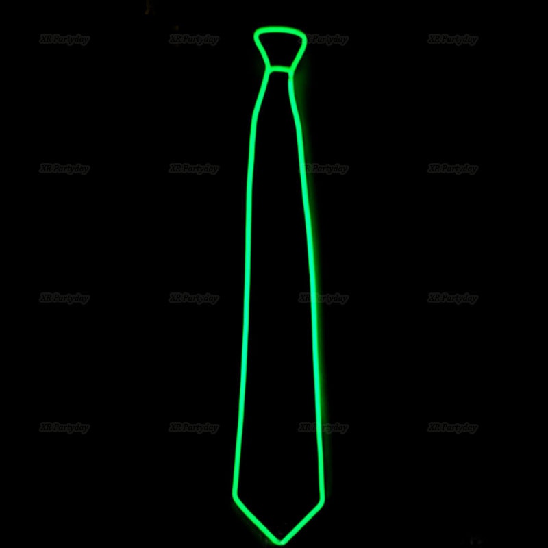 LED Light Up Jazz Hat and Ties Glow Neon Party Costumes