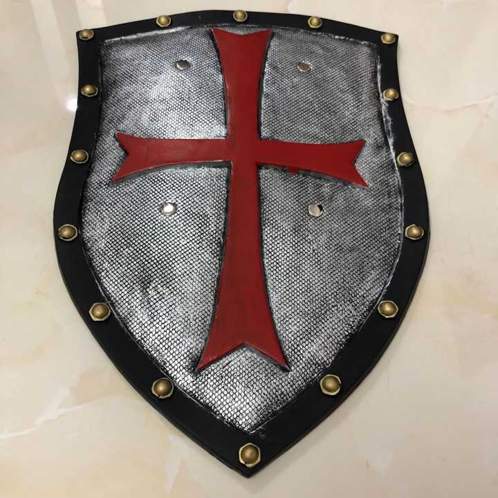 Red Crusader Knight Shield PU Armour Kids Cosplay Prop