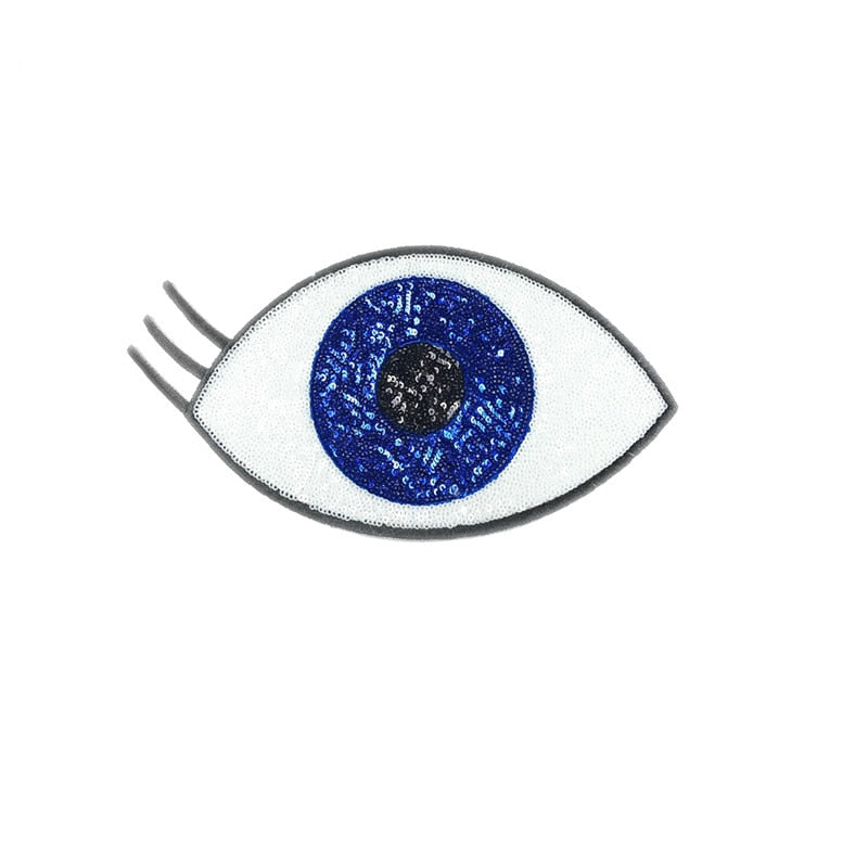 Evil Eye Iron On Sequin Patches