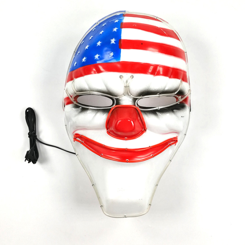Glowing Cosplay LED Joker Masks