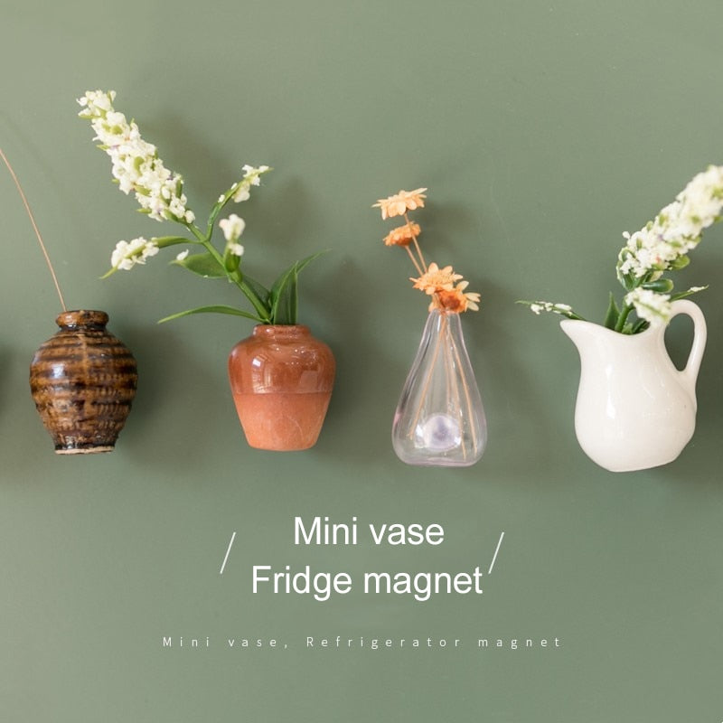 Mini Ceramics Vase Fridge Magnets