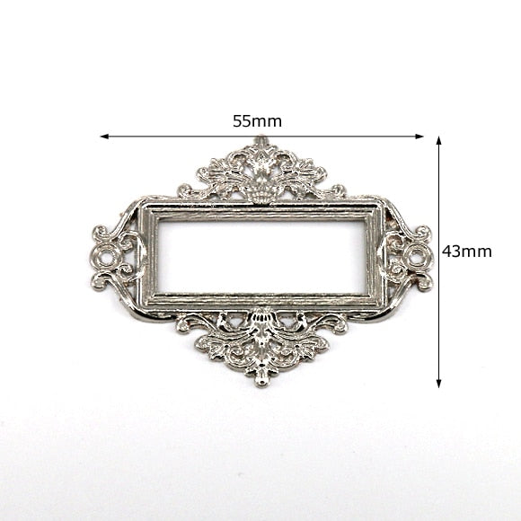 5pcs Antique Medicine Drawer Cabinet Label Frame Card Holders