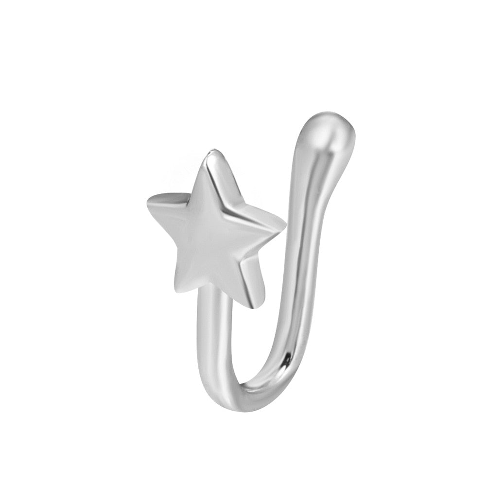 Nose Cuff 1PCS Stainless Steel Non Piercing Nose Ring
