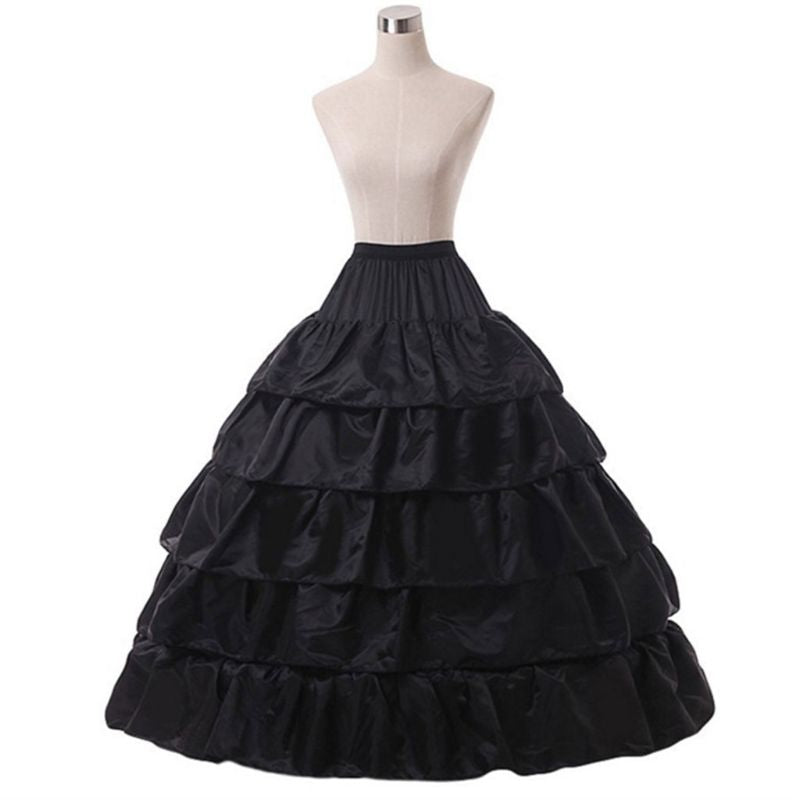 5-layer Lolita Petticoat Skirt Drawstring Adjustable Height and Waist
