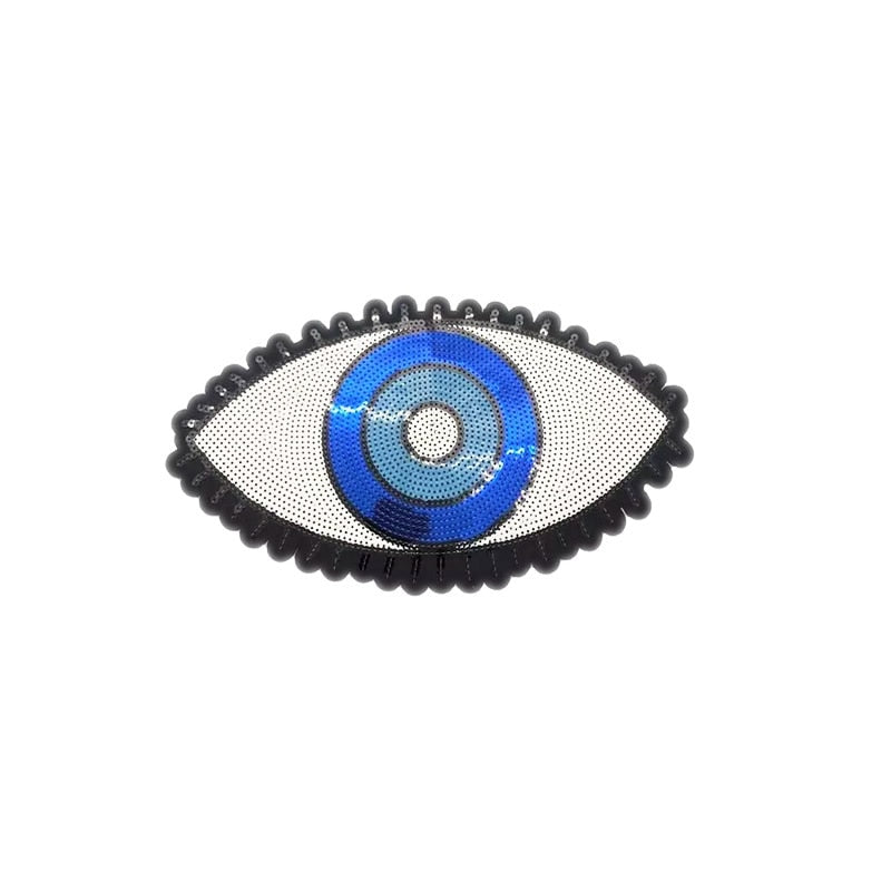 Evil Eye Iron On Sequin Patches