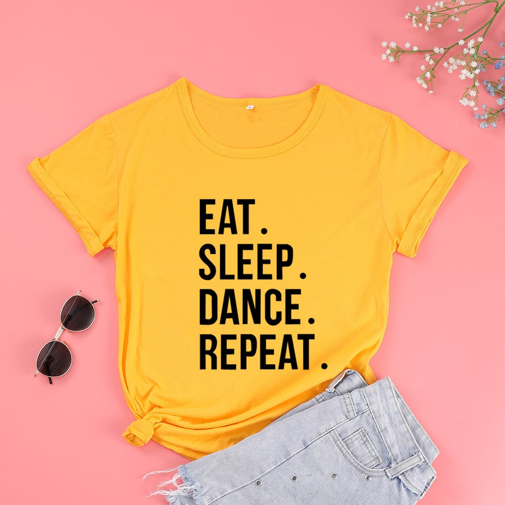 Eat Sleep Dance Repeat Cotton T-shirt
