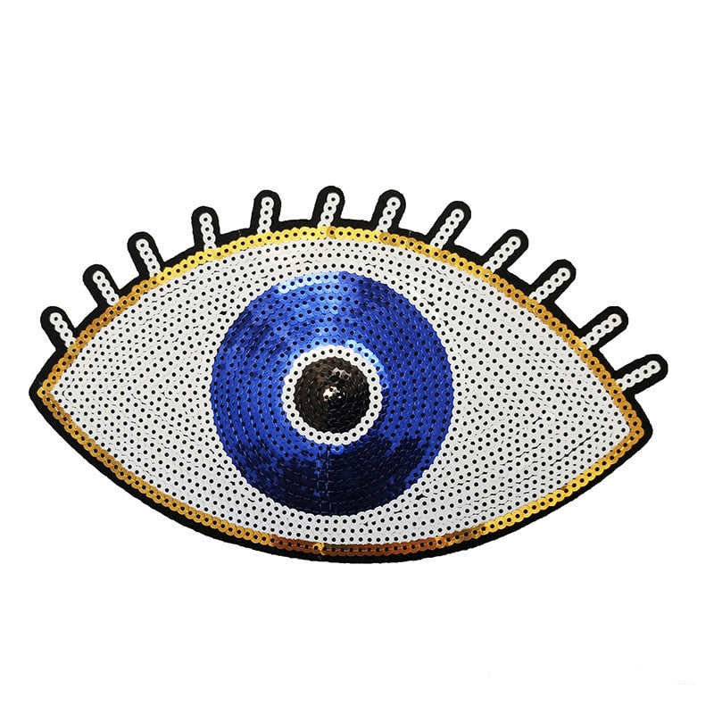 Evil Eye Iron On Sequin Patches