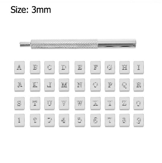 Steel Printing Punch Alphabet Letter Stamp Set Leather Embossing Stamps Leather Craft Tools
