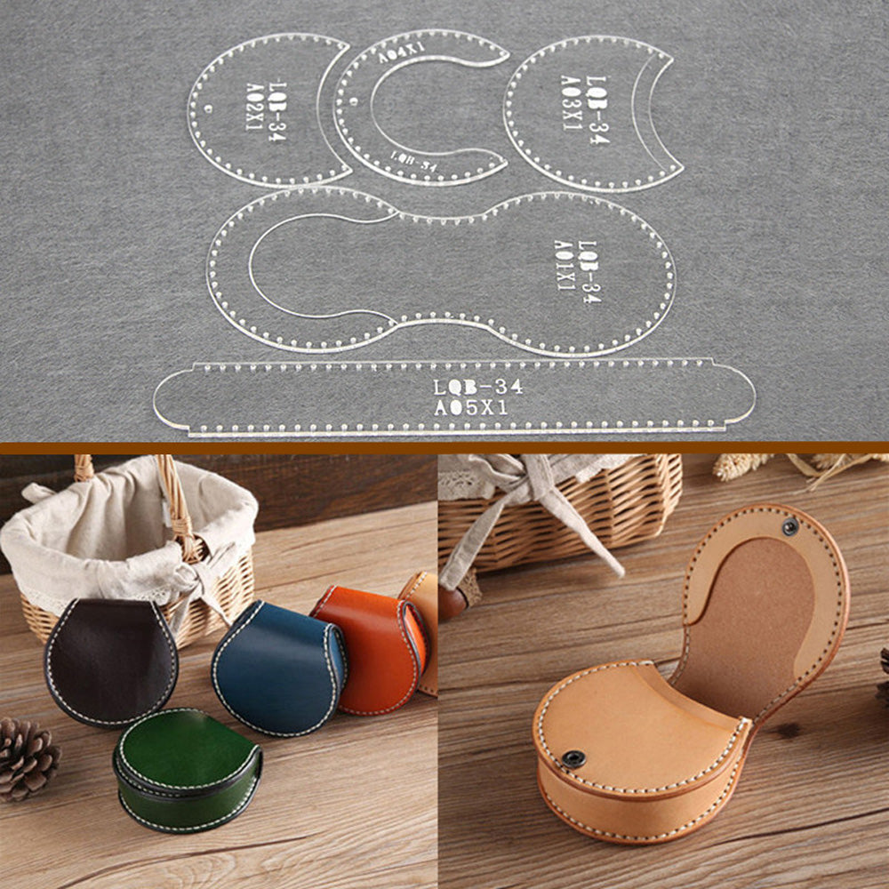 DIY Leather Coin Purse Stencil Template Tool DIY Set