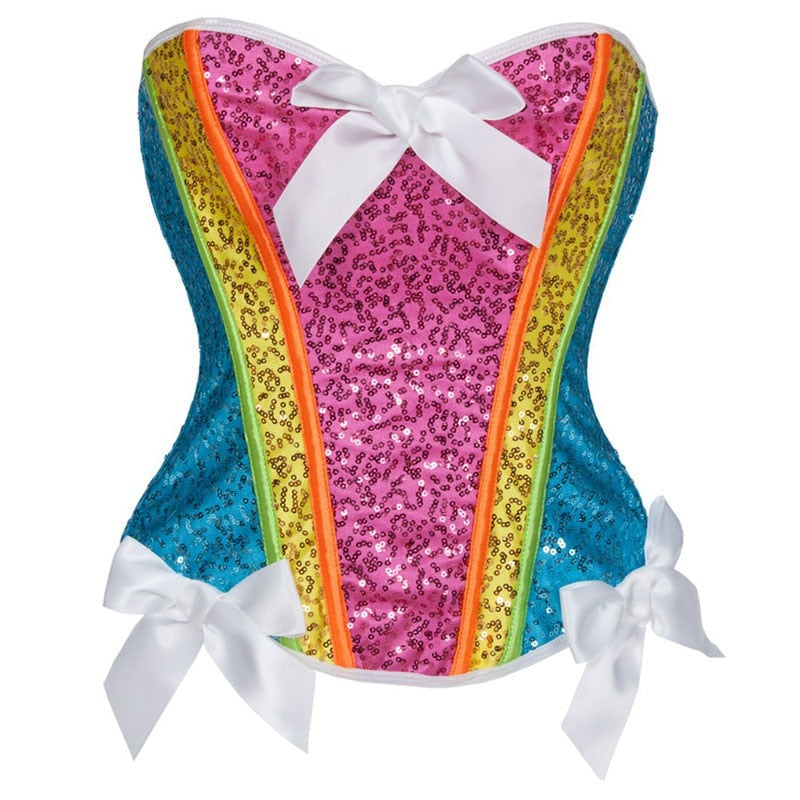 Candy Rainbow Overbust Corset Top