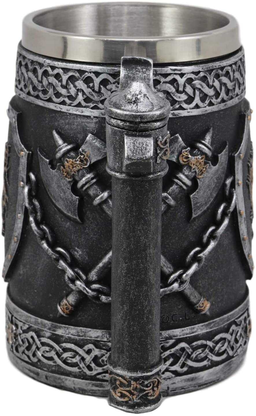 Ebros Large Medieval Coat Of Arms English Lion Heraldry Shields Tankard Beer Mug