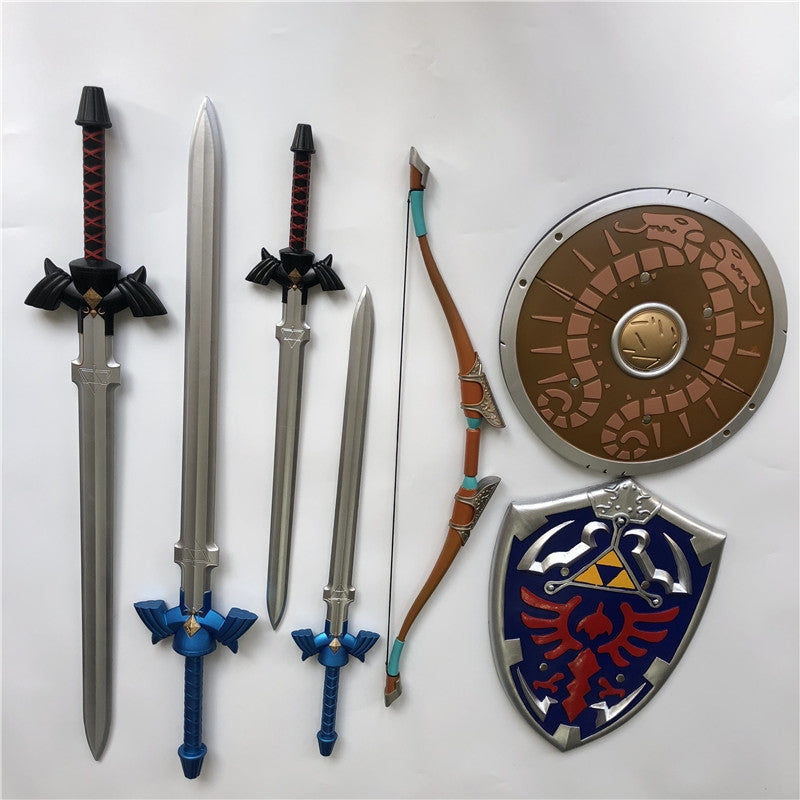 Zelda Link Sky Shield and Sky Sword and Bow Cosplay PU Props