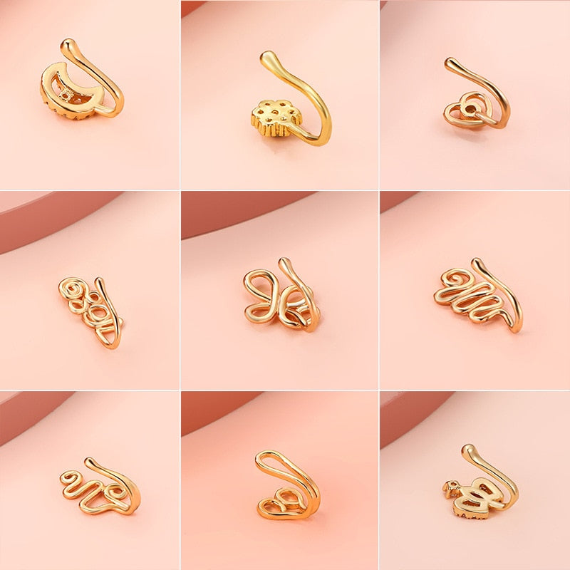 Nose Cuff 1PCS Stainless Steel Non Piercing Nose Ring