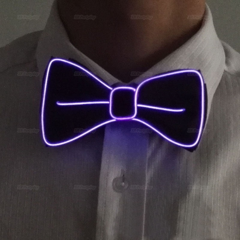 LED Light Up Jazz Hat and Ties Glow Neon Party Costumes