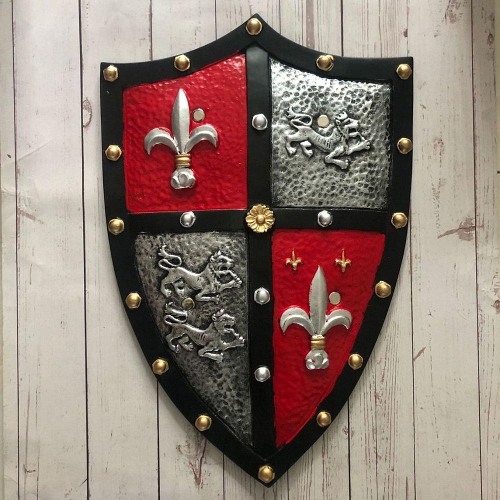 Fleur de Lis and Lion Knight Shield PU Armour Cosplay Prop