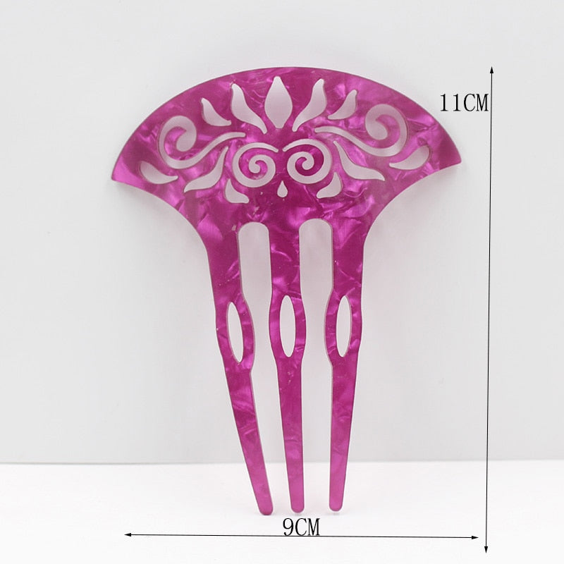 Brincos Flamencos Acetic Acid Plate Colourful Hair Combs