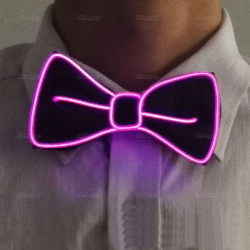 LED Light Up Jazz Hat and Ties Glow Neon Party Costumes