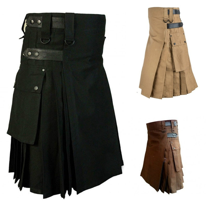 Plain Scottish Kilt Medieval Punk
