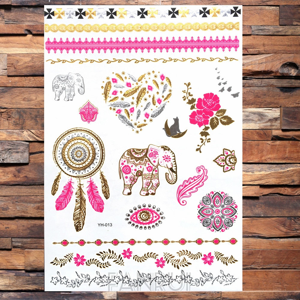 Gold Temporary Tattoos