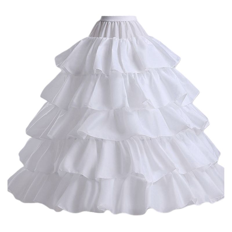 5-layer Lolita Petticoat Skirt Drawstring Adjustable Height and Waist