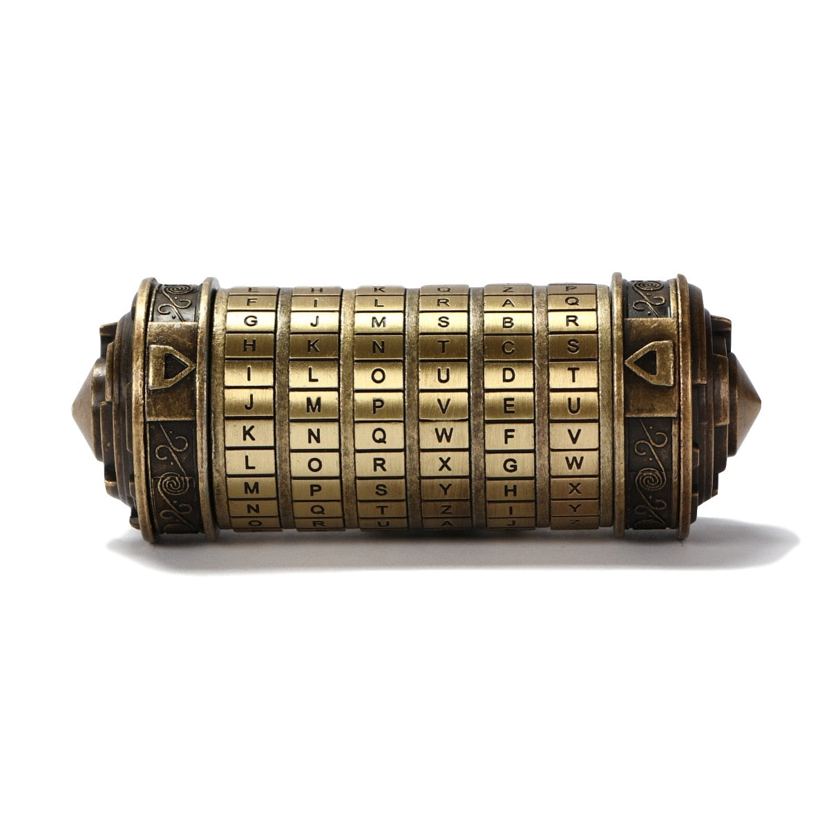 Leonardo da Vinci Code Bronze Metal Cryptex Locks Letter Password Chamber